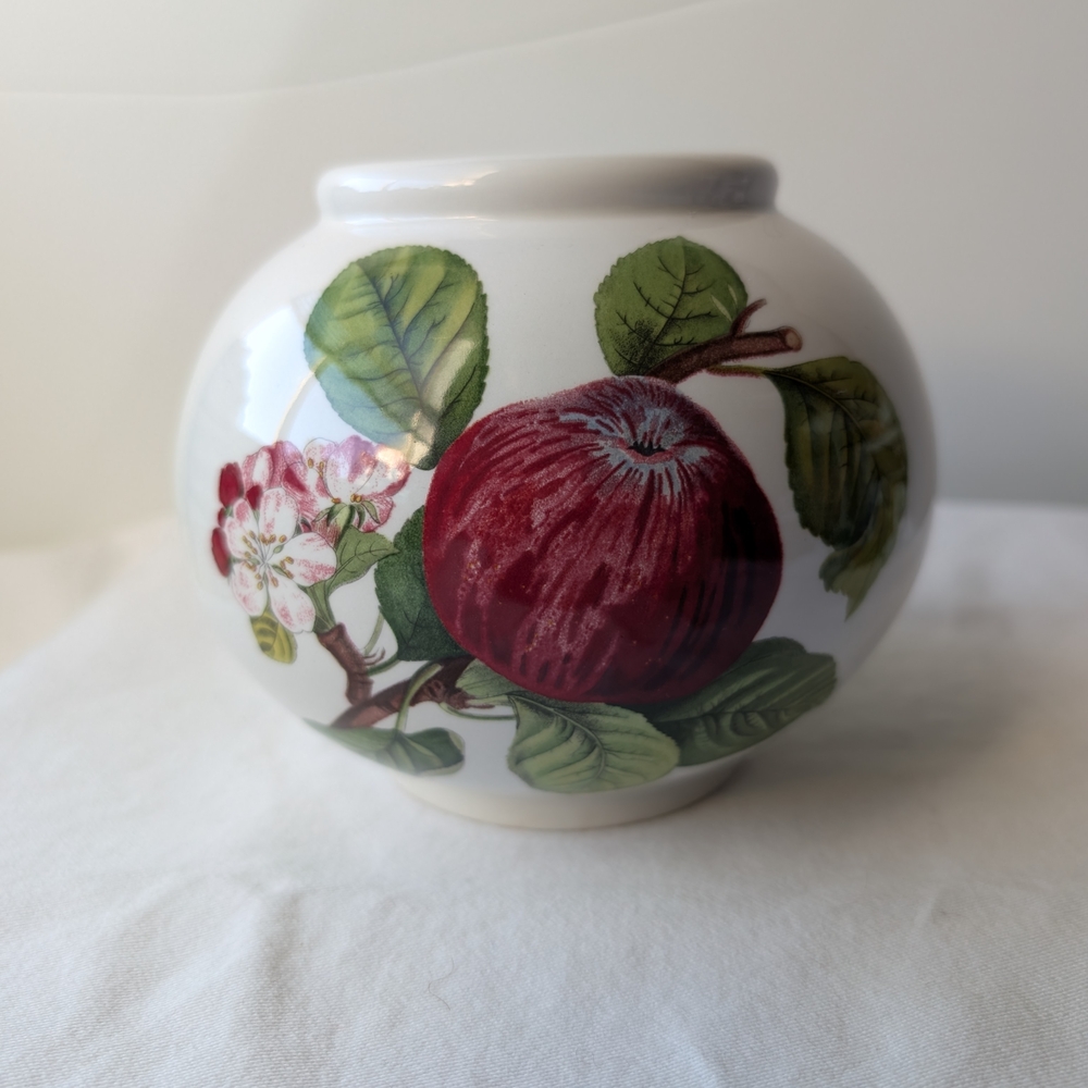 Portmeirion Pomona Hoary Morning Apple Porcelain Vase Discontinued